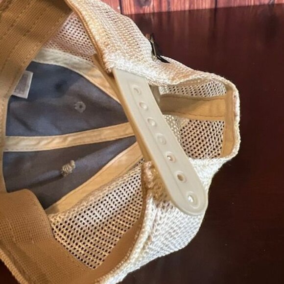Distressed Trucker Hat Baby Its Cold Outside Boho Groove One Size Fits All Beige - Picture 3 of 7